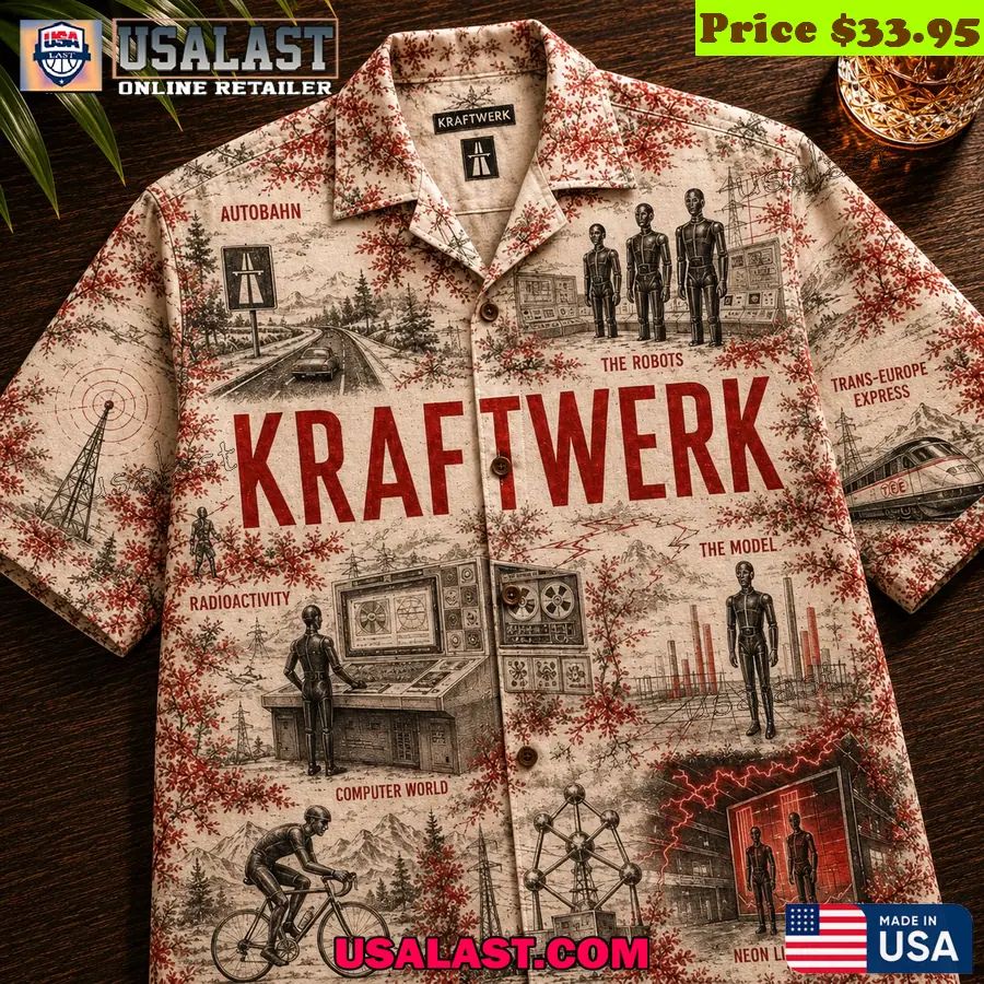 Kraftwerk Electronic Band Retro Hawaiian Shirt