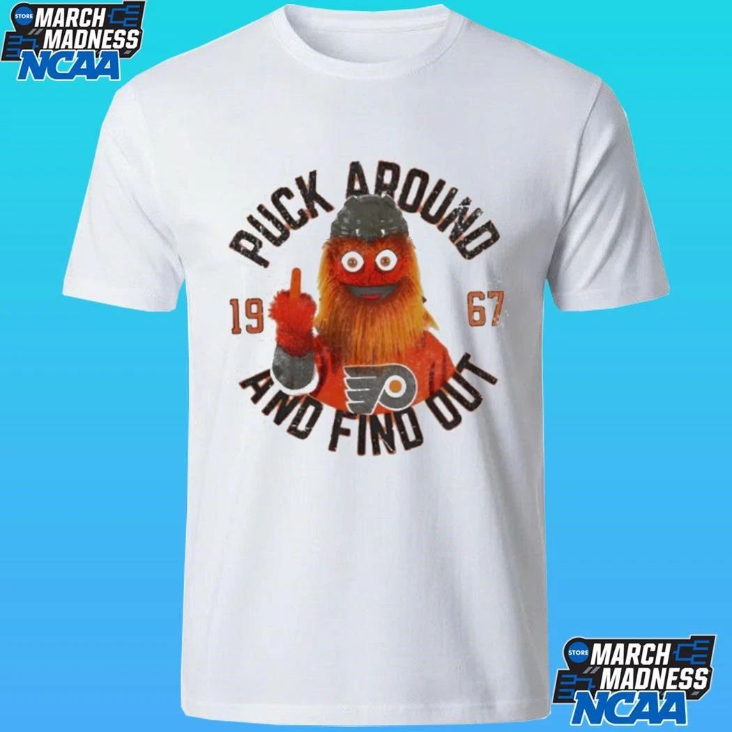 Gritty Middle Finger Puck Around And Find Out Philadelphia Flyers Hockey 1967 1 Shirt