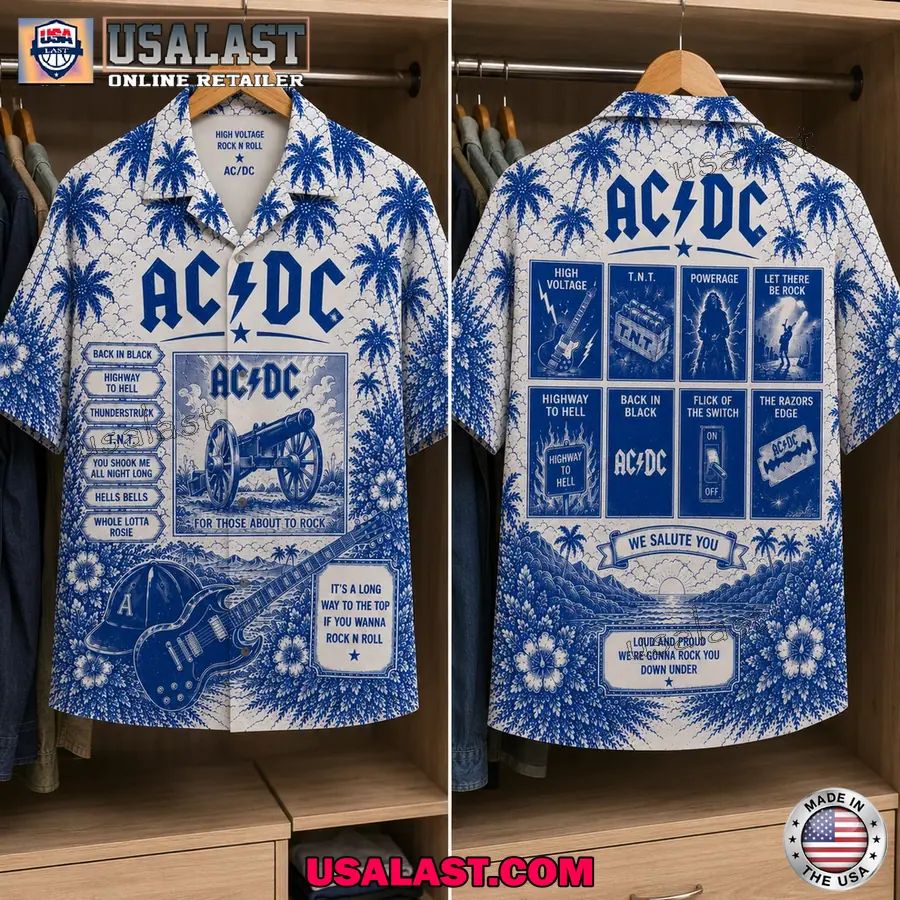 AC/DC Vintage Tropical Album Hawaiian Shirt