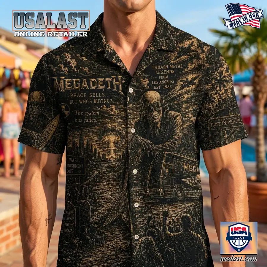 Megadeth Vintage Tropical Hawaiian Shirt