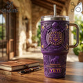 Omega Psi Phi 1911 Fraternity Purple Gold YETI Handle Tumbler