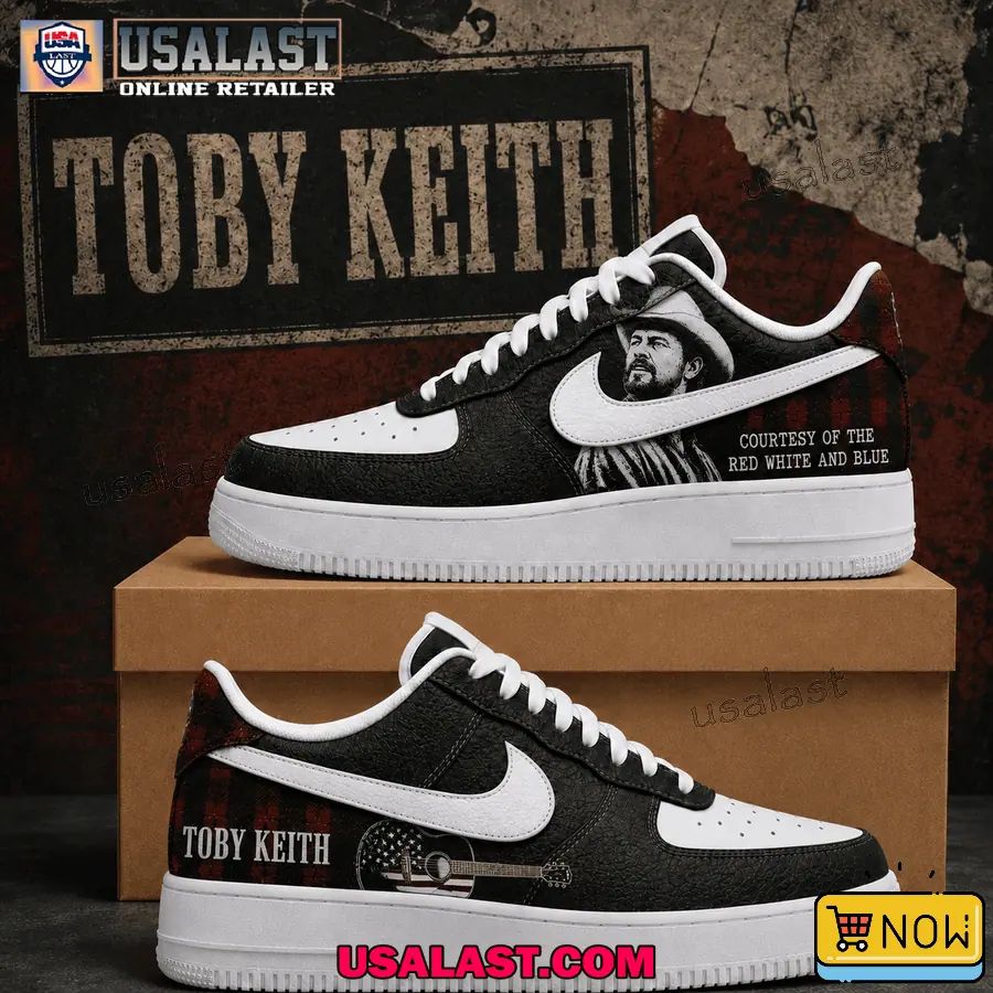 Toby Keith Red White And Blue Air Force 1 Sneaker Shoes