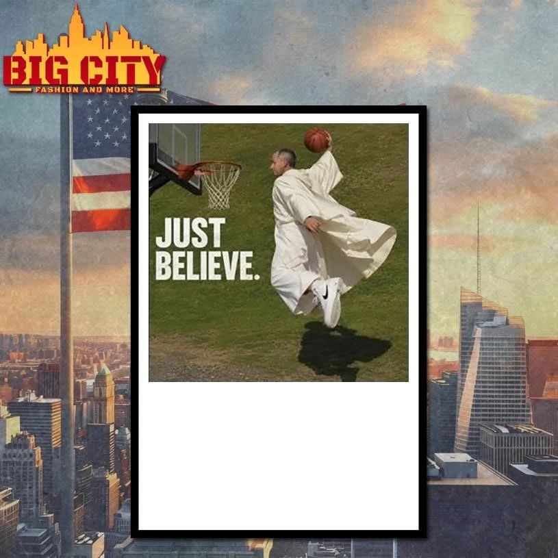 Pope Leo Just Believe Basketball Funny Shirt