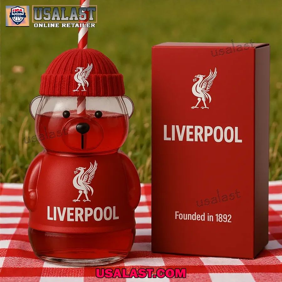 Liverpool FC Bear Glass Cup Drinkware