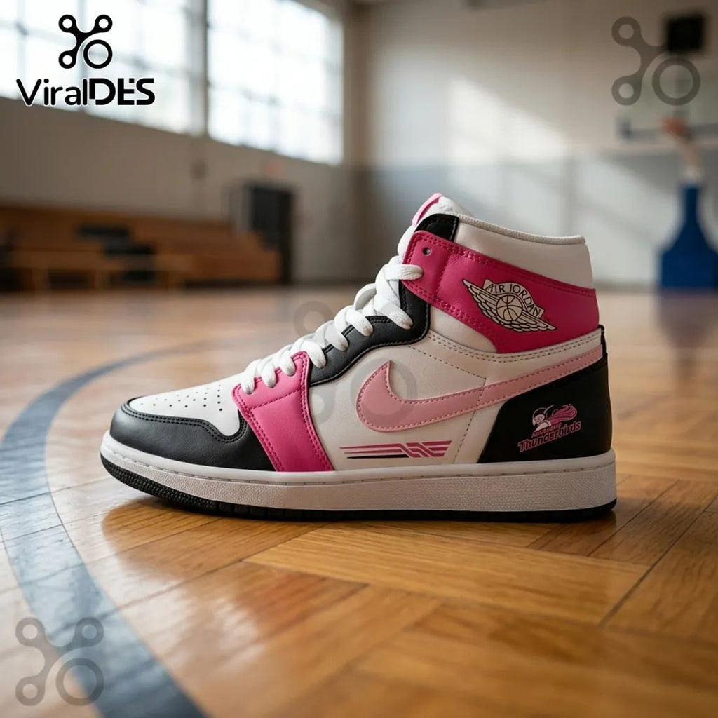 Adelaide Thunderbirds Pink Black High Top Sneakers