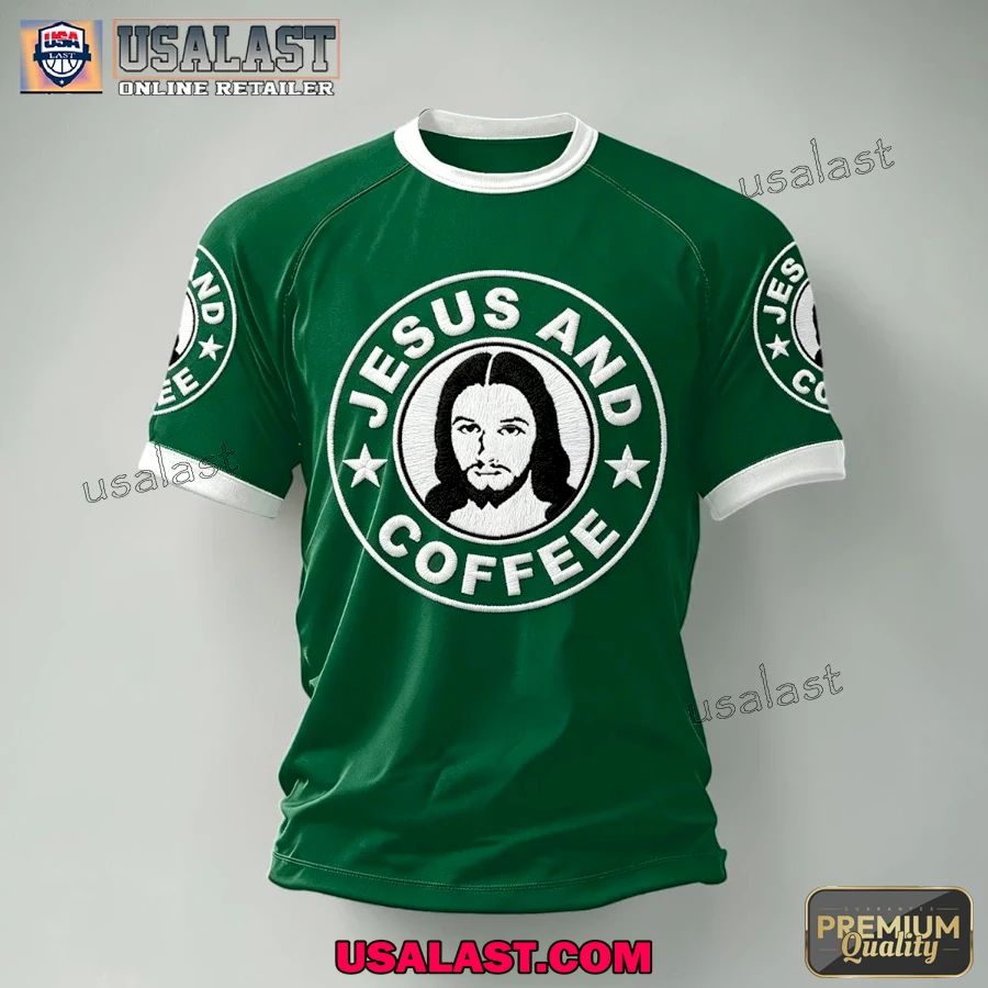 Jesus And Starbucks Coffee Casual T-Shirt