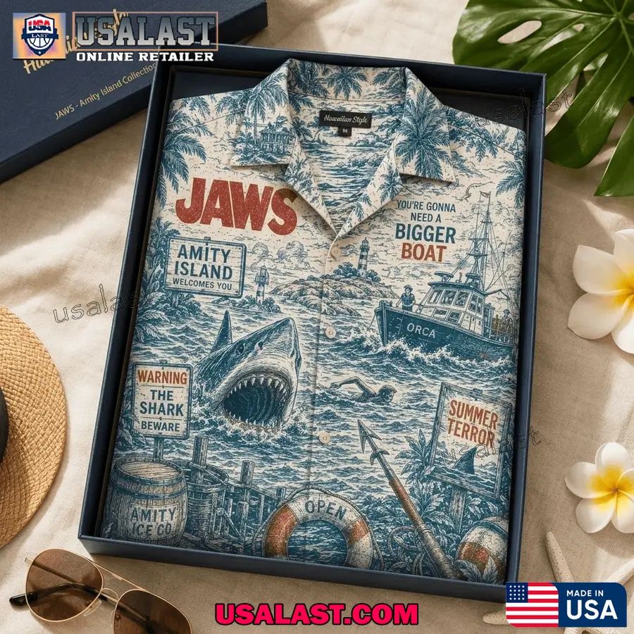 Jaws Movie Tropical Vibes Hawaiian Shirt