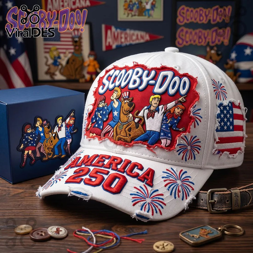 Scooby-Doo x America 250 USA Flag Distressed Baseball Cap
