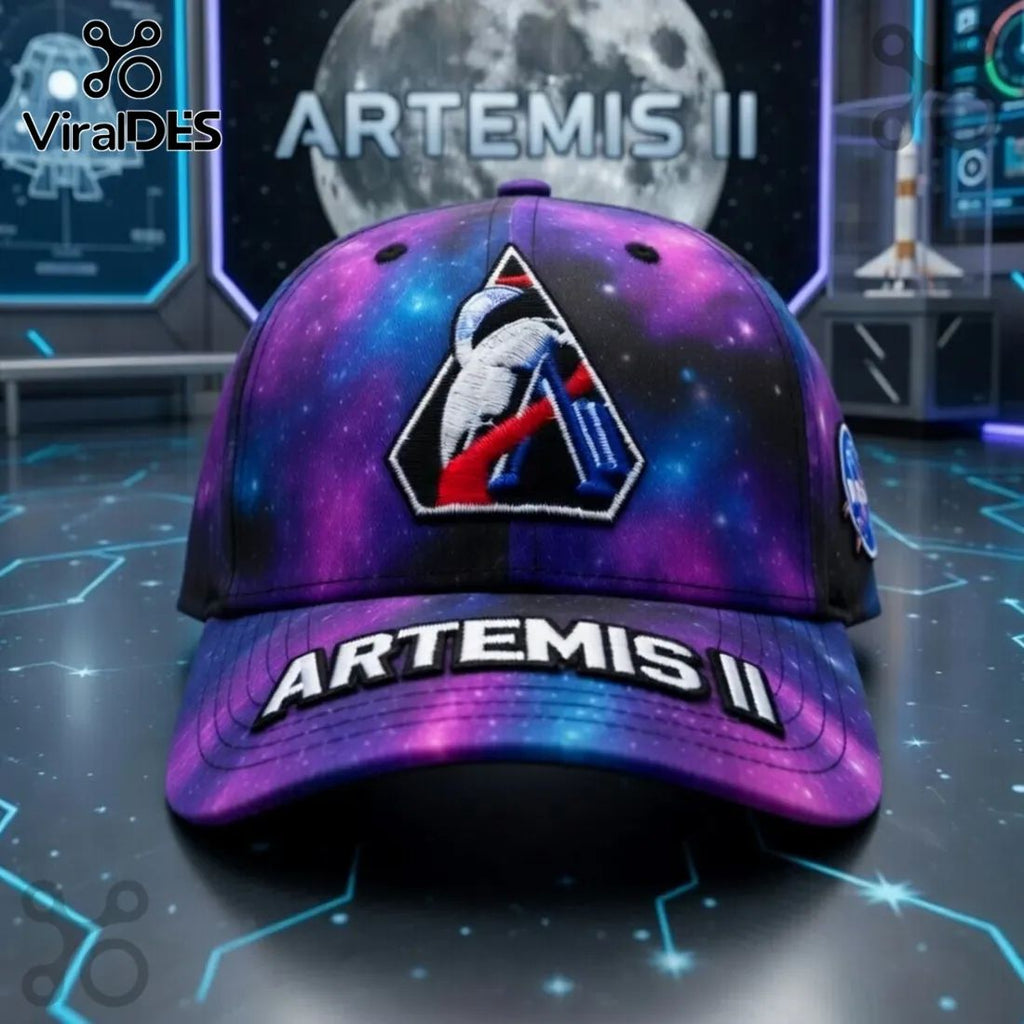 Artemis II NASA Galaxy Space Mission Baseball Cap