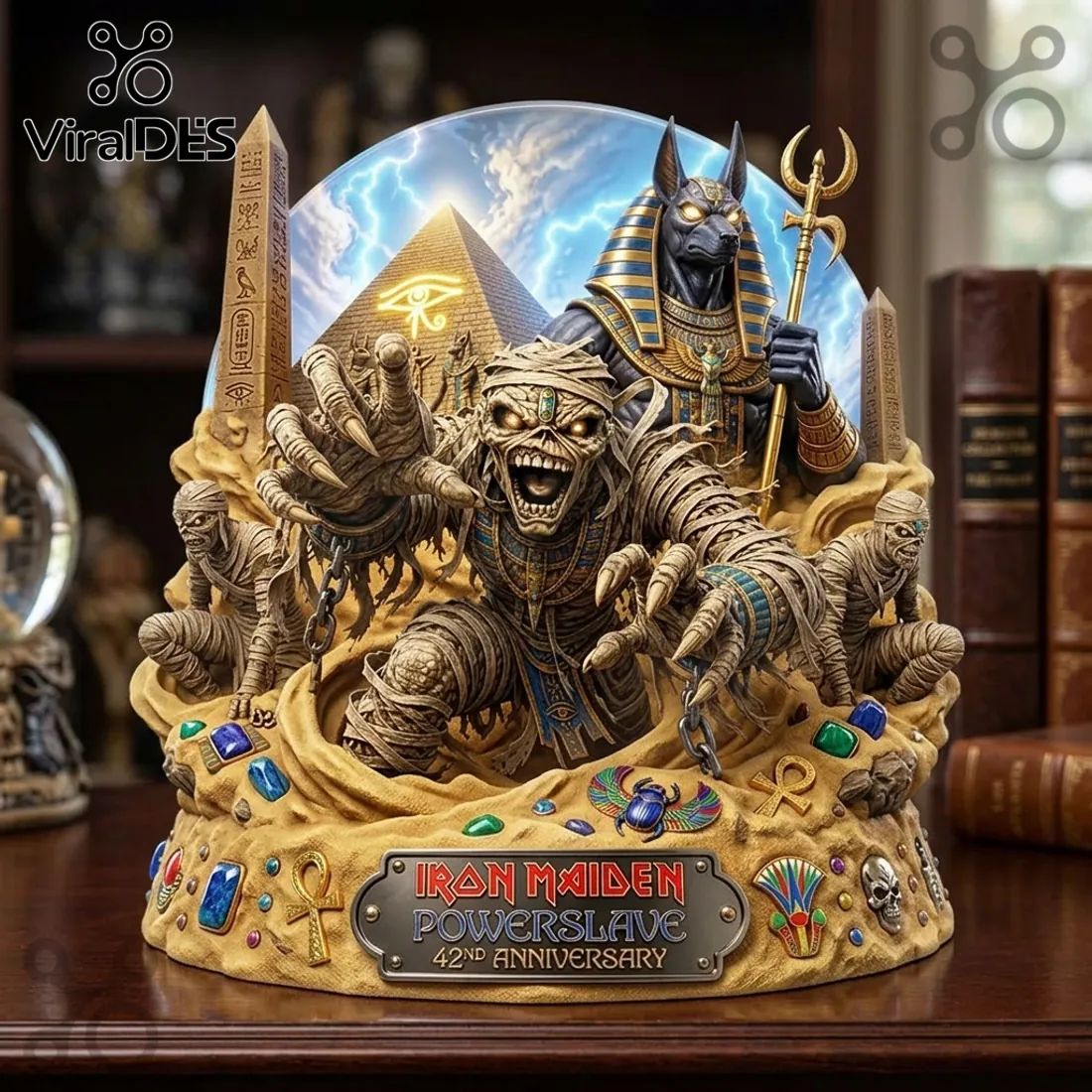 Iron Maiden Powerslave 42nd Anniversary Sculpted Resin Diorama Statue
