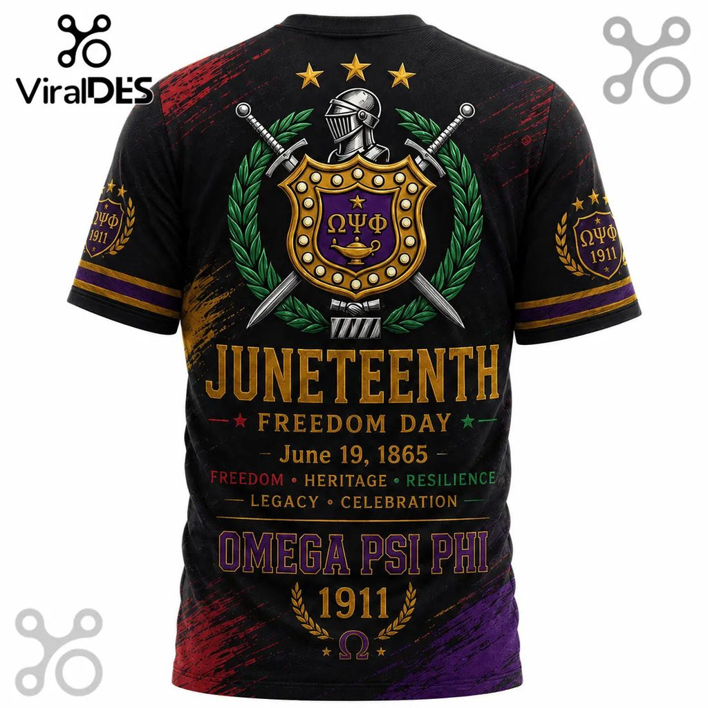 Omega Psi Phi Juneteenth Freedom Day 1865 Shirt
