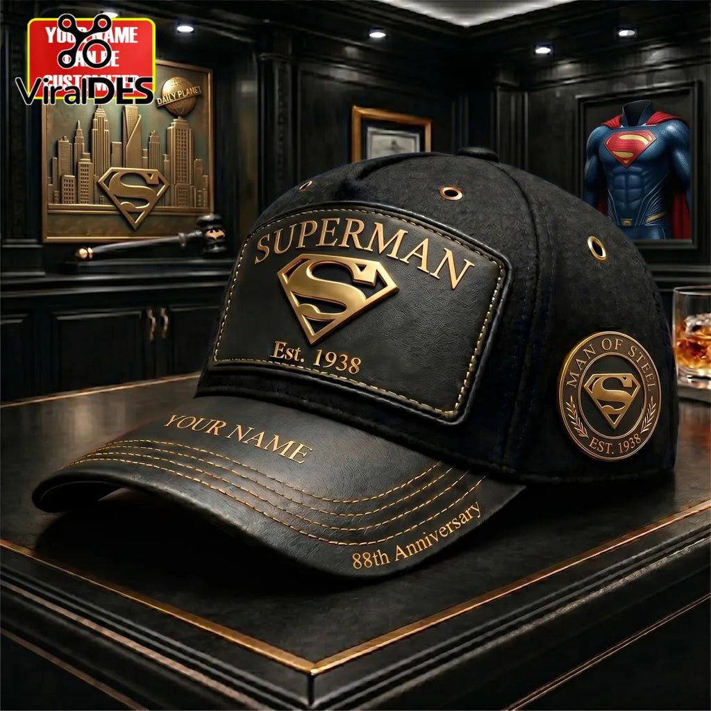 Man of Steel Personalized 88th Anniversary Superman Cap