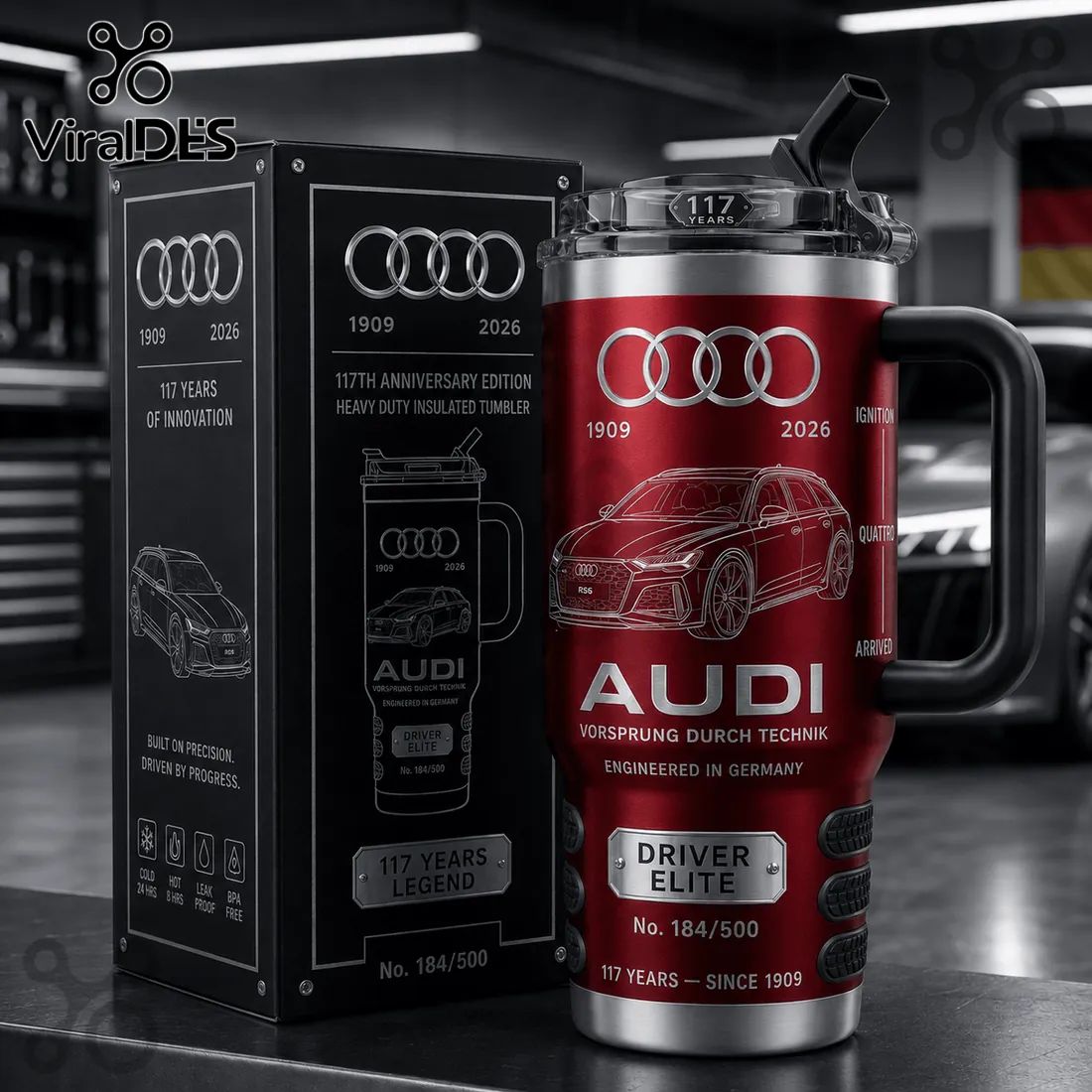 Audi 117th Anniversary Limited Edition Stanley Tumbler 40oz