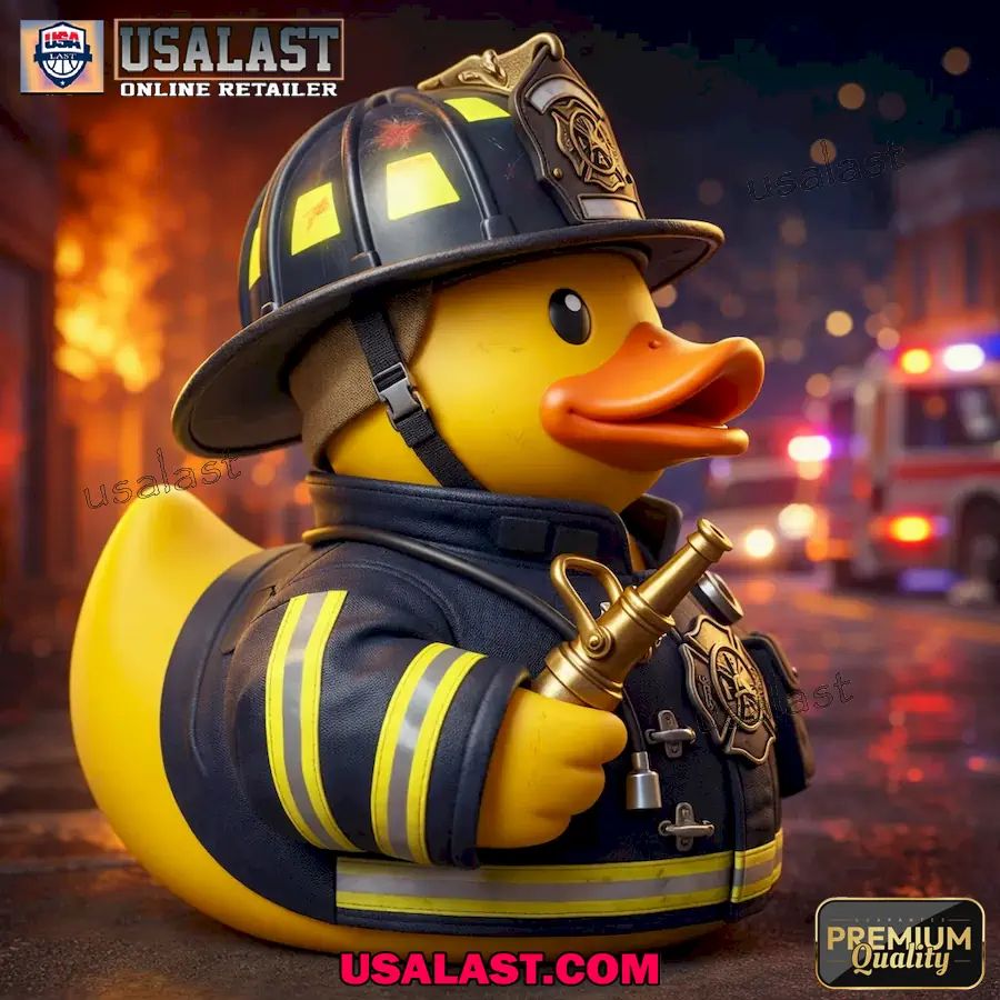 Firefighter Hero Premium Rubber Duck