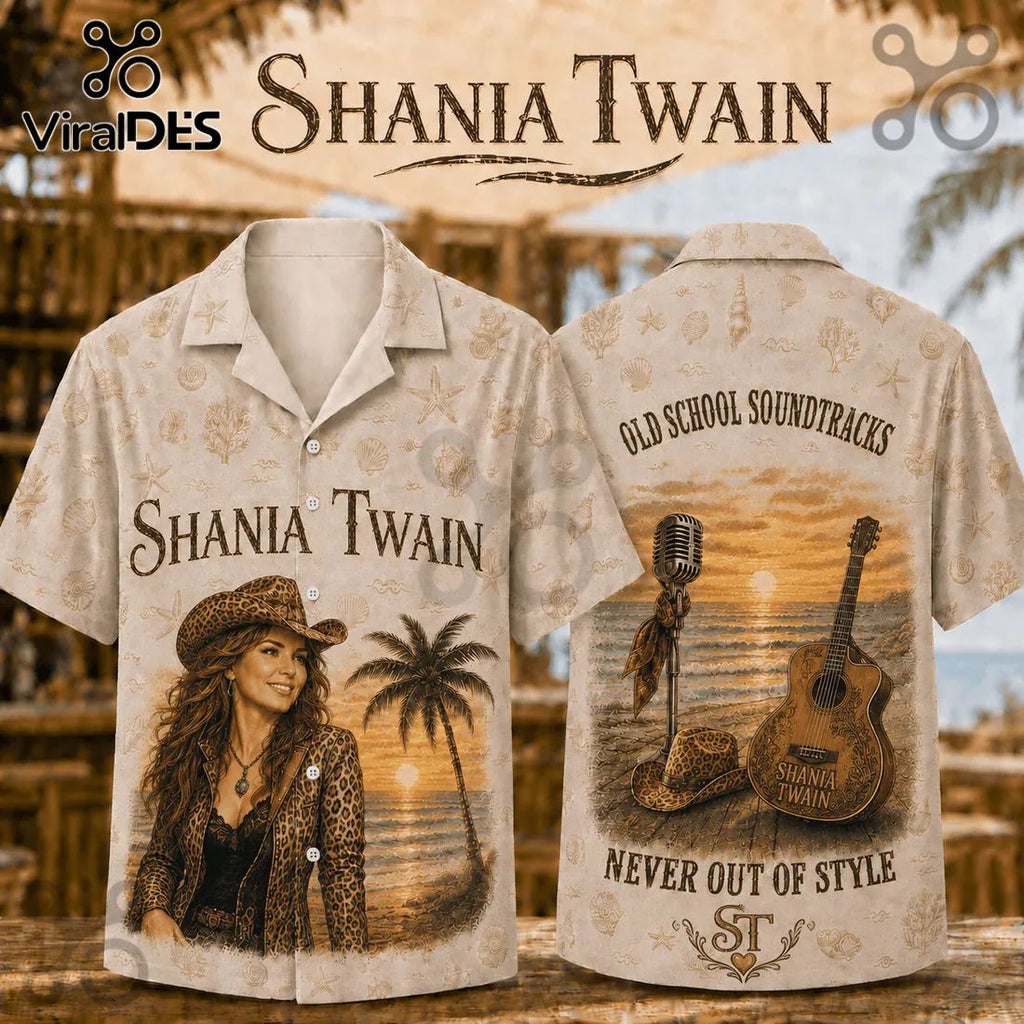 Shania Twain Old School Soundtracks Hawaiian Shirt