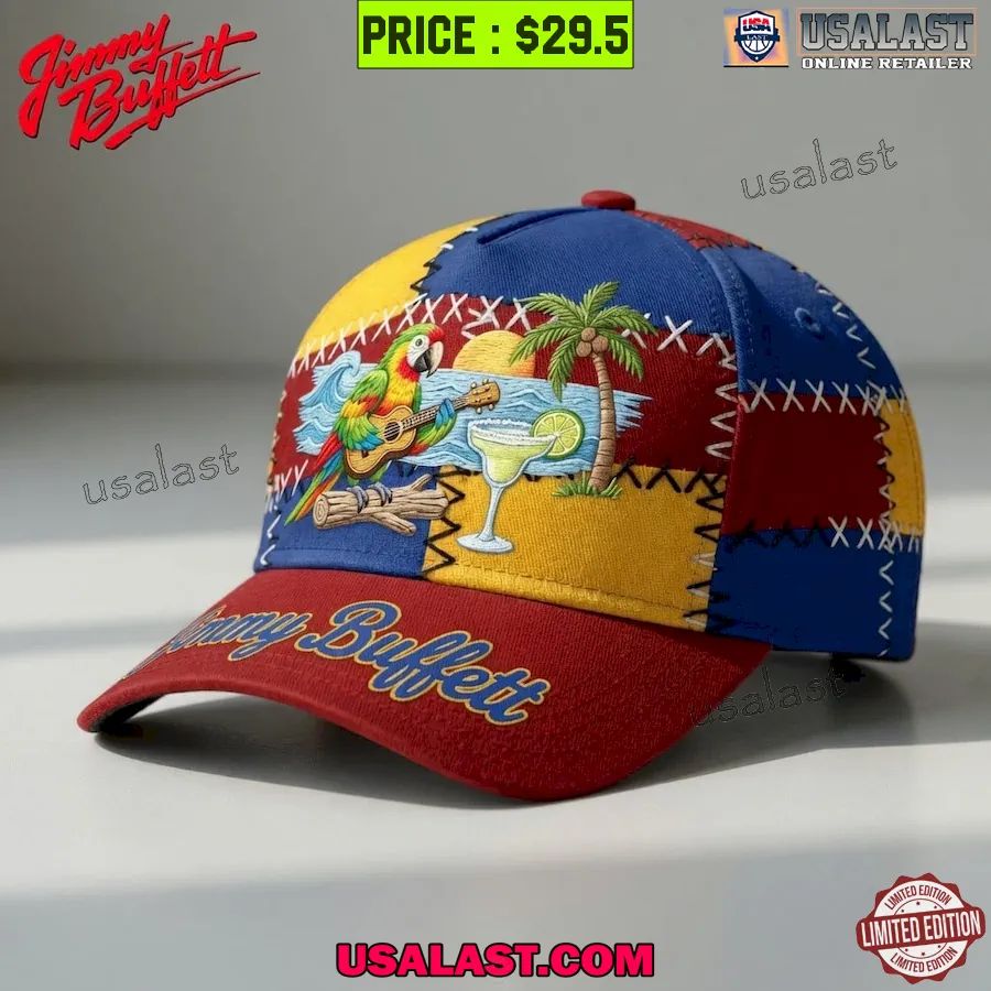 Jimmy Buffett Patchwork Style Adjustable Hat