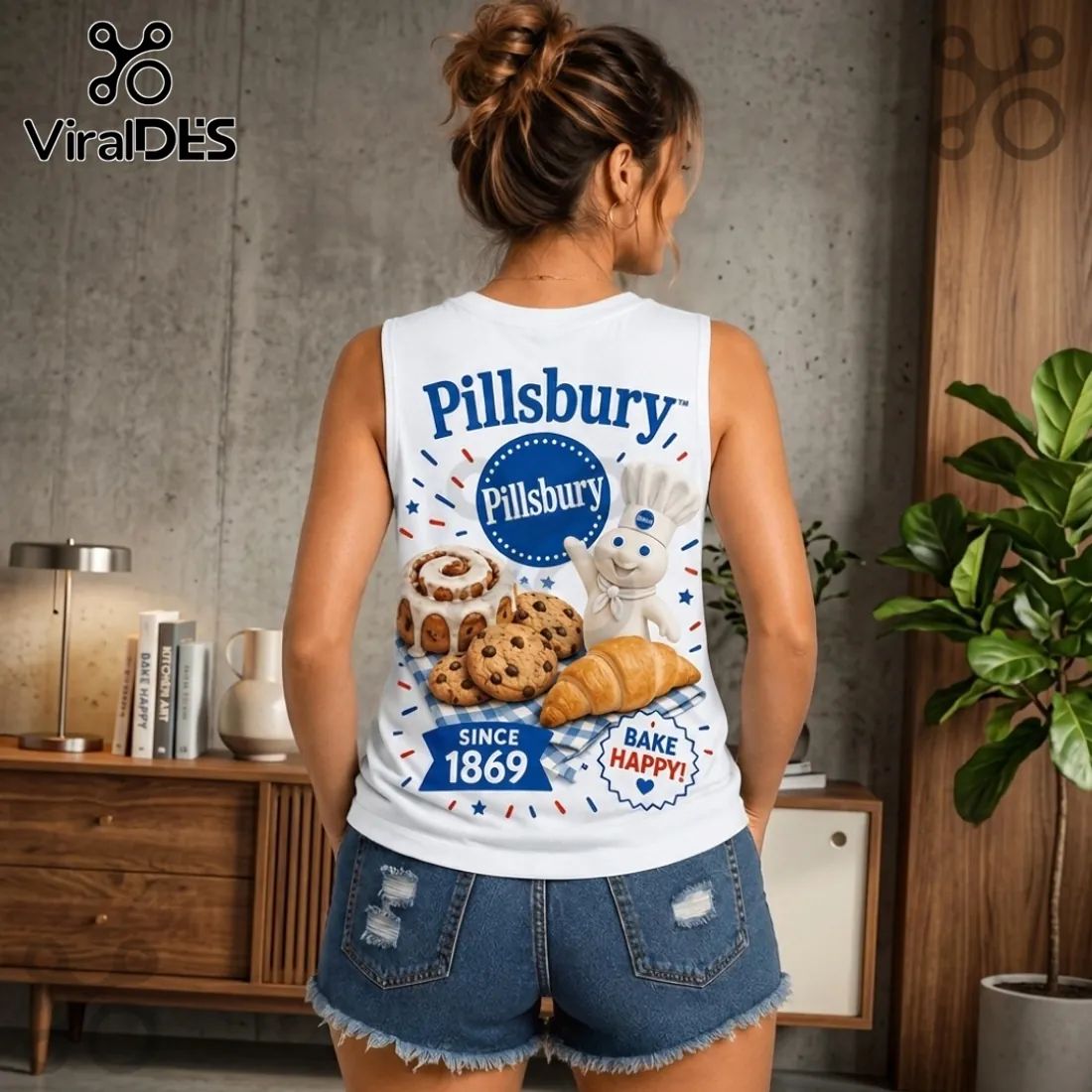 Pillsbury Doughboy Since 1869 V-Neck Tank Top