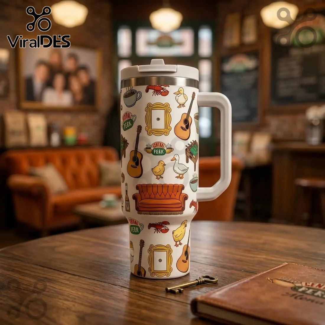 Friends Central Perk Iconic 40oz Insulated Coffee Tumbler