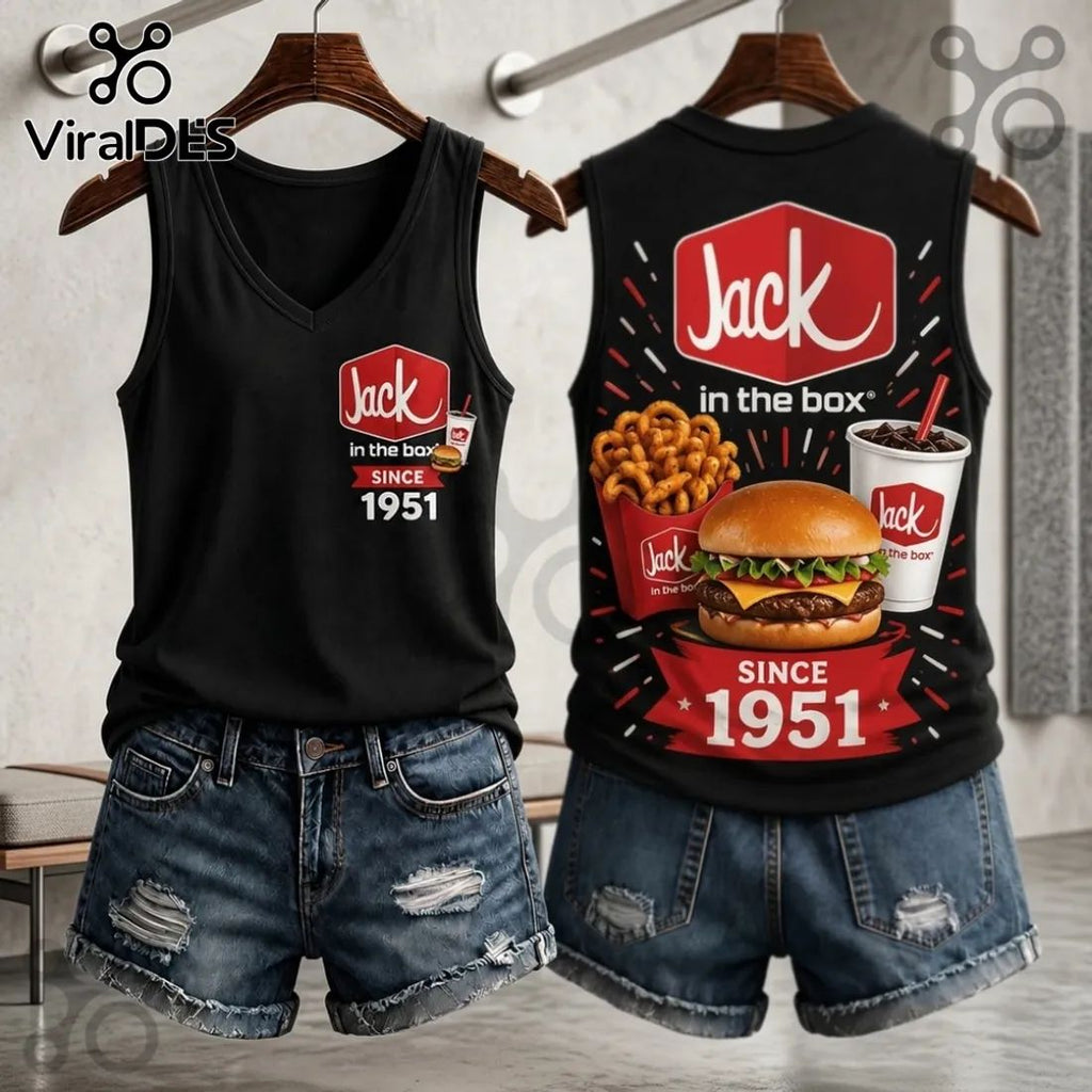 Jack in the Box Retro 1951 Logo V-Neck Tank Top