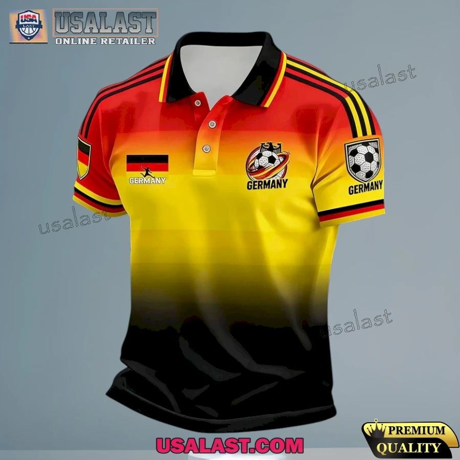 World Cup 2026 German Football Team Print Polo Shirt