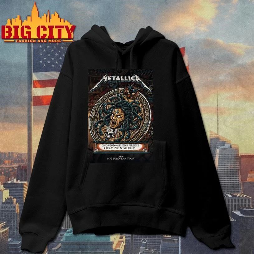 Metallica M72 Athens Fan Card Pop Up Shop At Olympic Stadium Greece On May 9 2026 M72 European Tour Medusa Art Poster Shirt