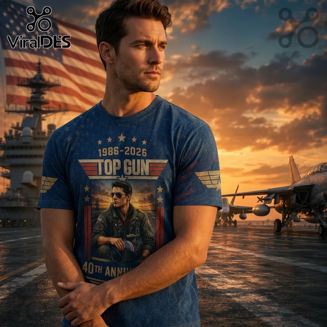 Gun Maverick 40th Anniversary 1986-2026 T-Shirt