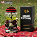 Chicago Blackhawks 100th Anniversary Collectible Bear Glass Cup