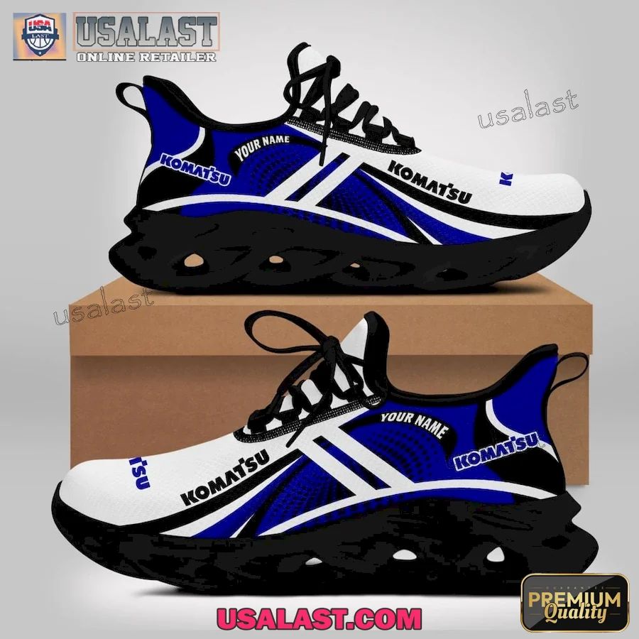 Komatsu Tractor Personalized Max Soul Shoes
