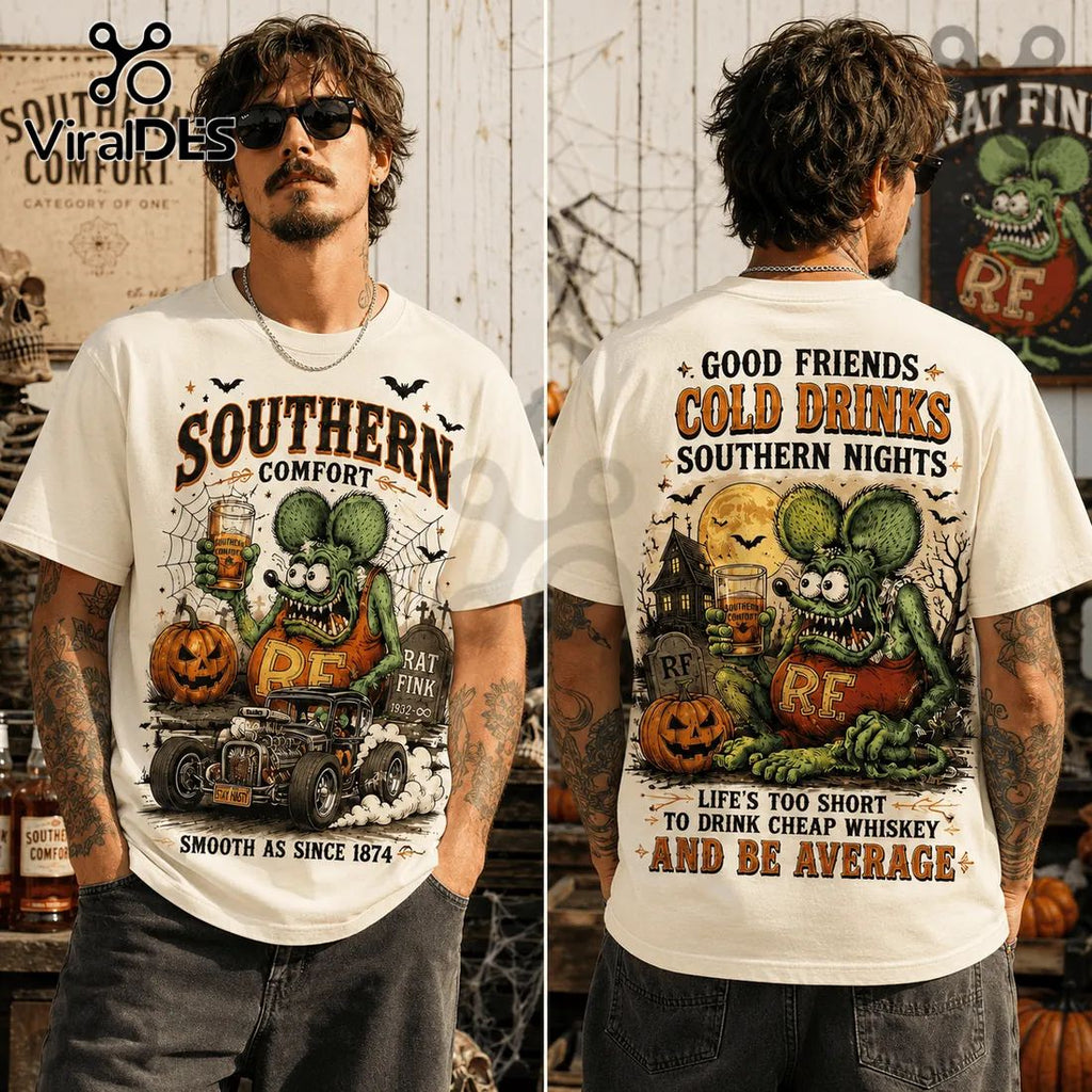 Rat Fink Southern Comfort Halloween Mascot T-Shirt