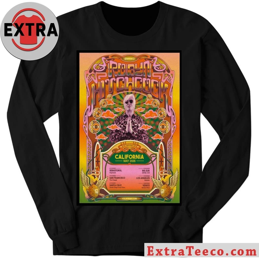 Robyn Hitchcock California 2026 Tour Poster Shirt