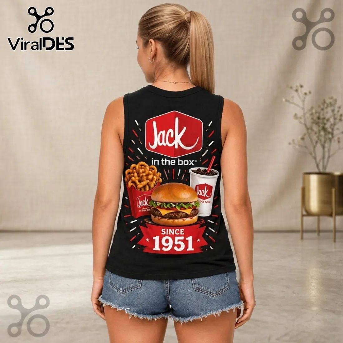 Jack in the Box Retro 1951 Logo V-Neck Tank Top