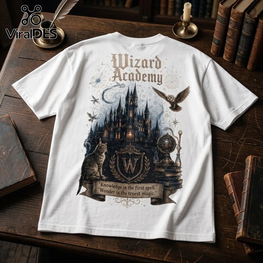 Wizard Academy Magic Castle Casual T-Shirt