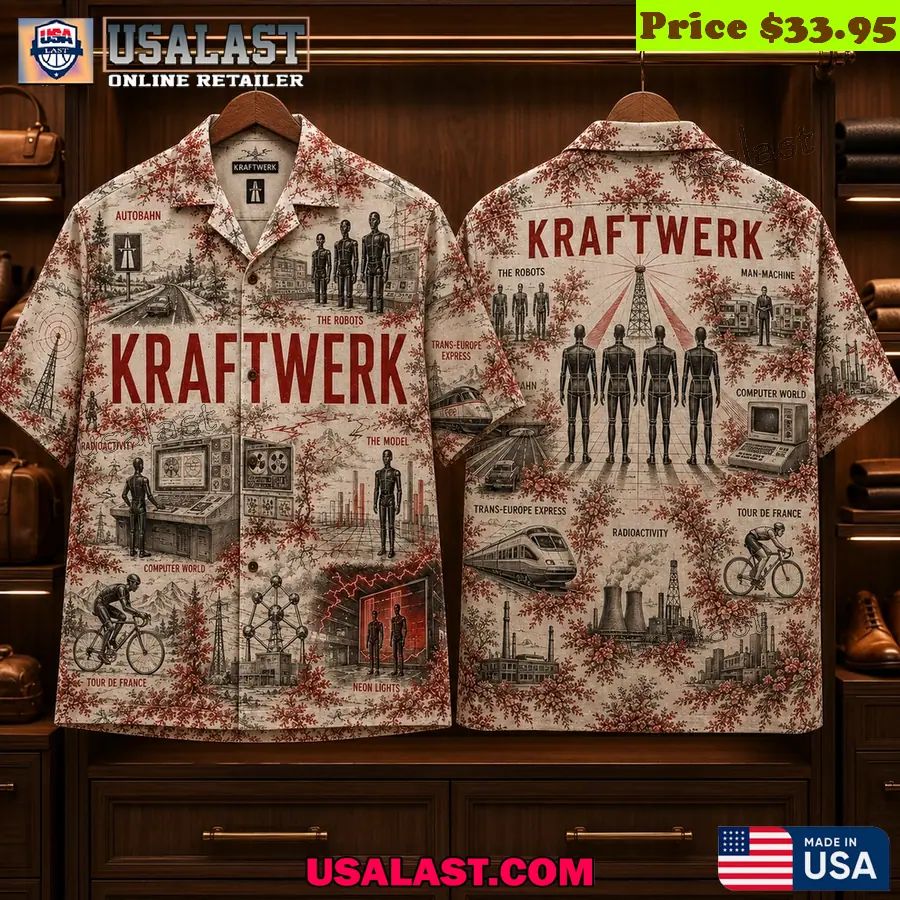 Kraftwerk Electronic Band Retro Hawaiian Shirt