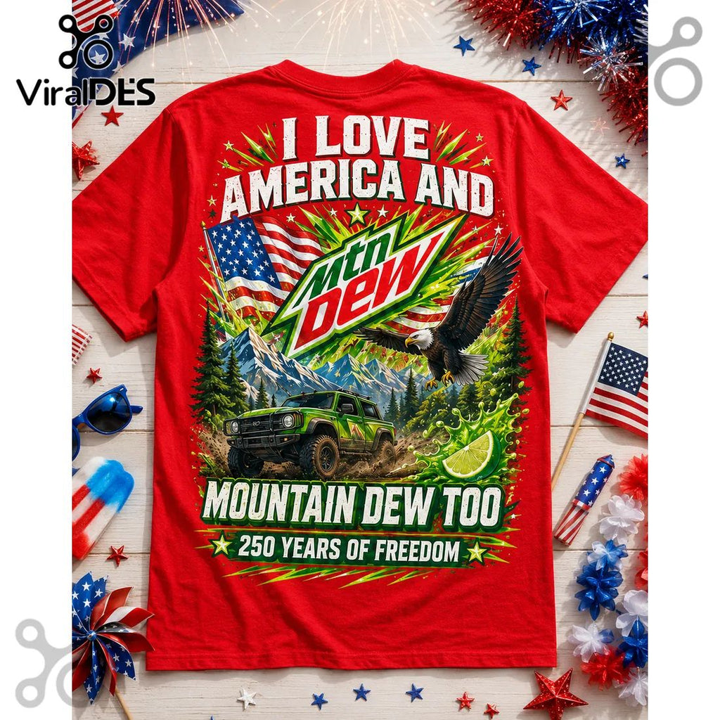 Mountain Dew America 250 Years Of Freedom Collectible T-Shirt