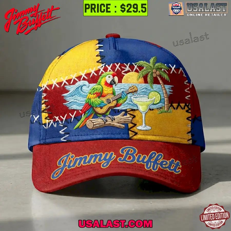 Jimmy Buffett Patchwork Style Adjustable Hat