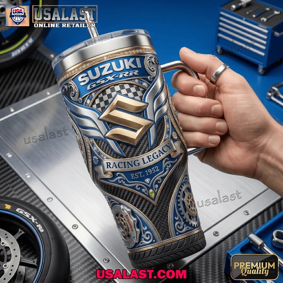 Suzuki Racing Legacy Tumbler With Handle