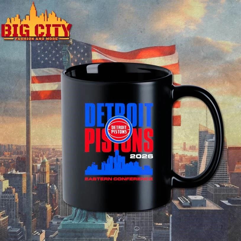 Detroit Pistons basekball NBA Eastern Conference city skyline vintate shirt