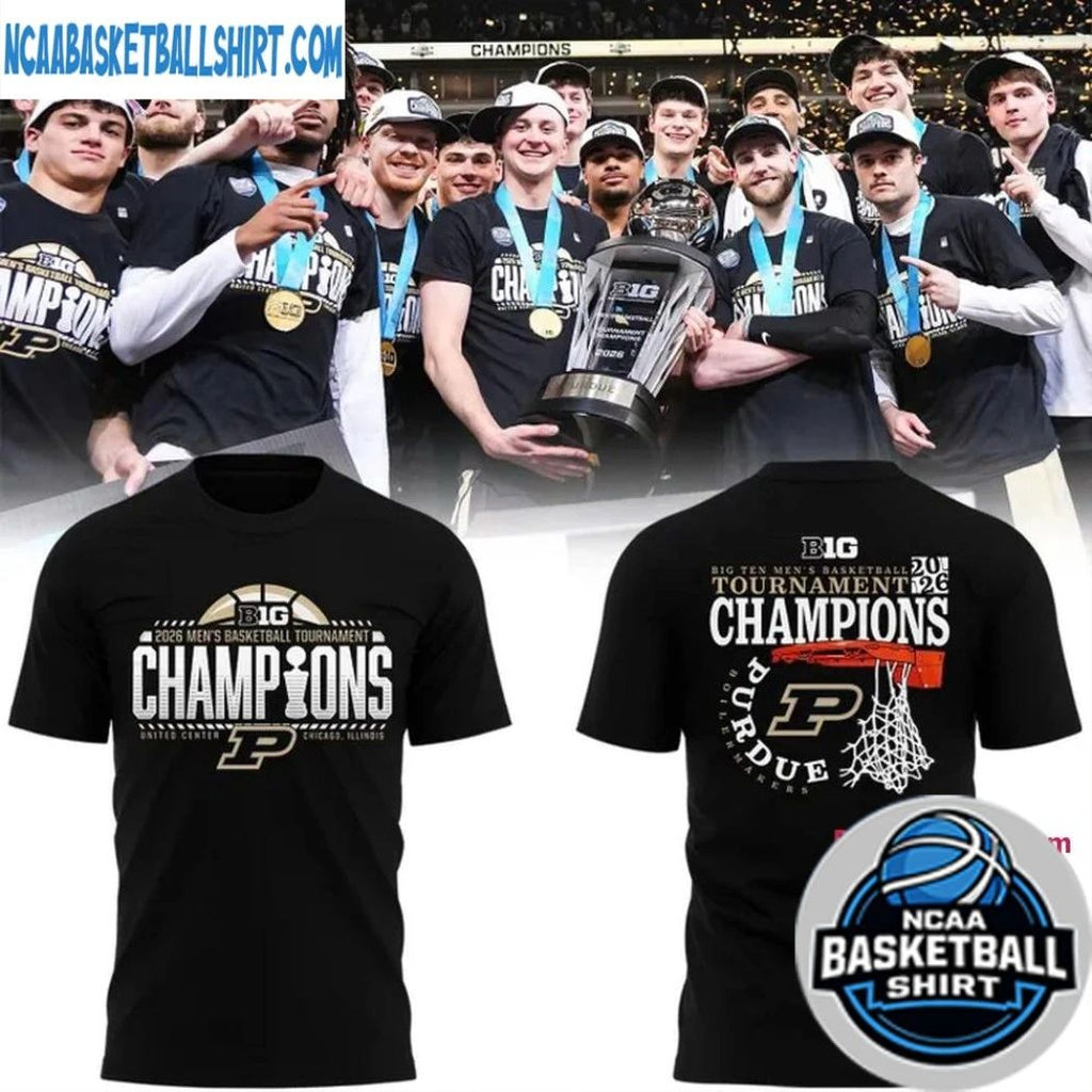 Purdue Boilermakers 2026 Big Ten Men’s Basketball Tournament Champions Logo T-Shirt