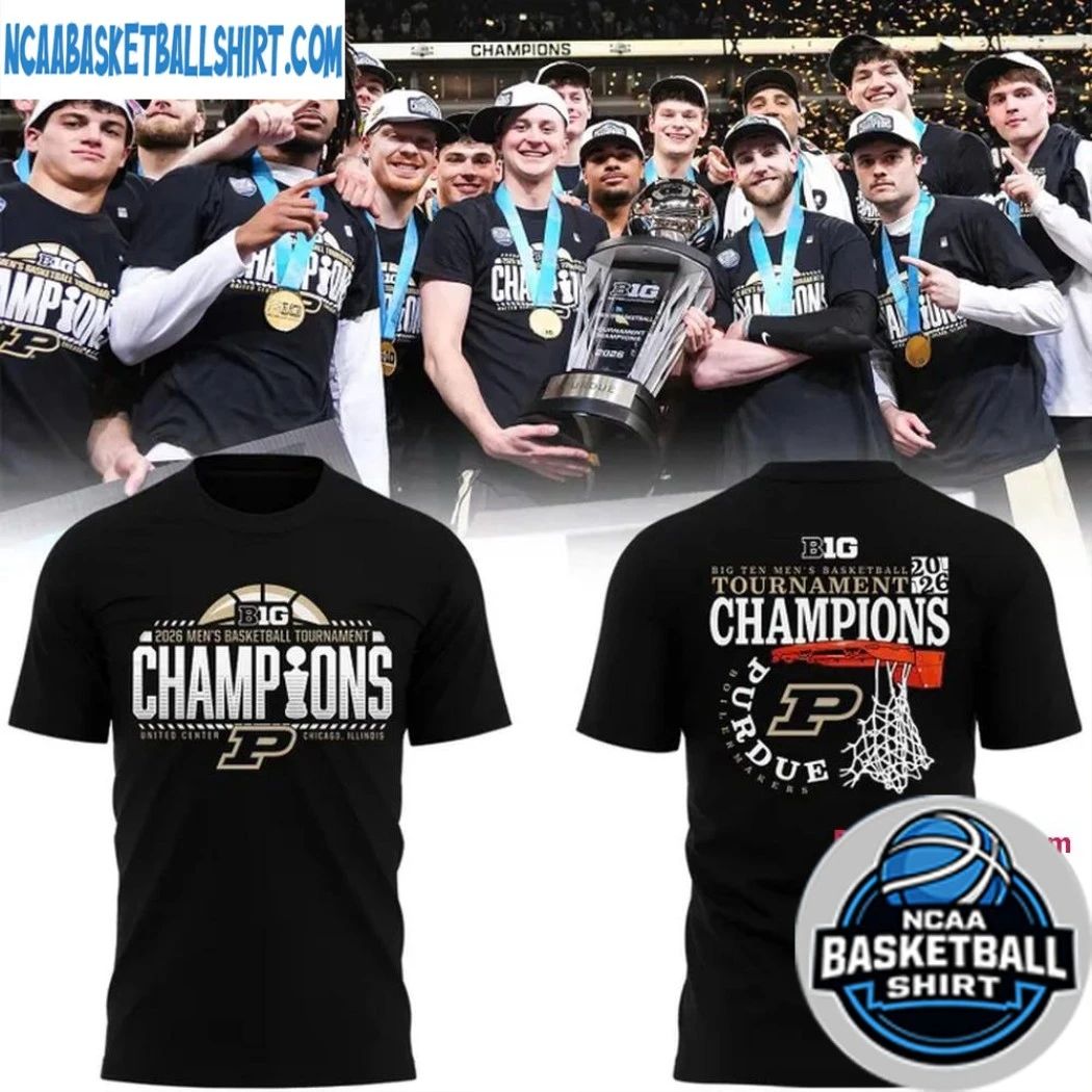 Purdue Boilermakers 2026 Big Ten Men’s Basketball Tournament Champions Logo T-Shirt