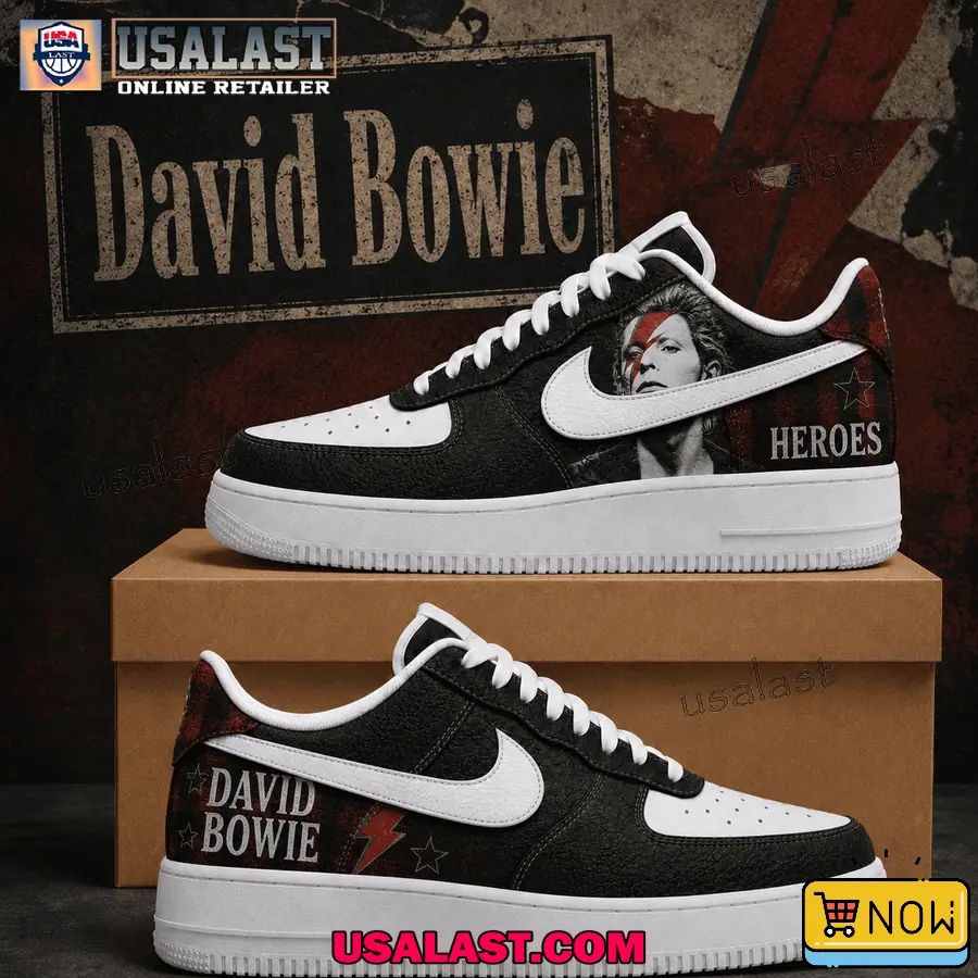 David Bowie Heroes Air Force 1 Sneaker Shoes