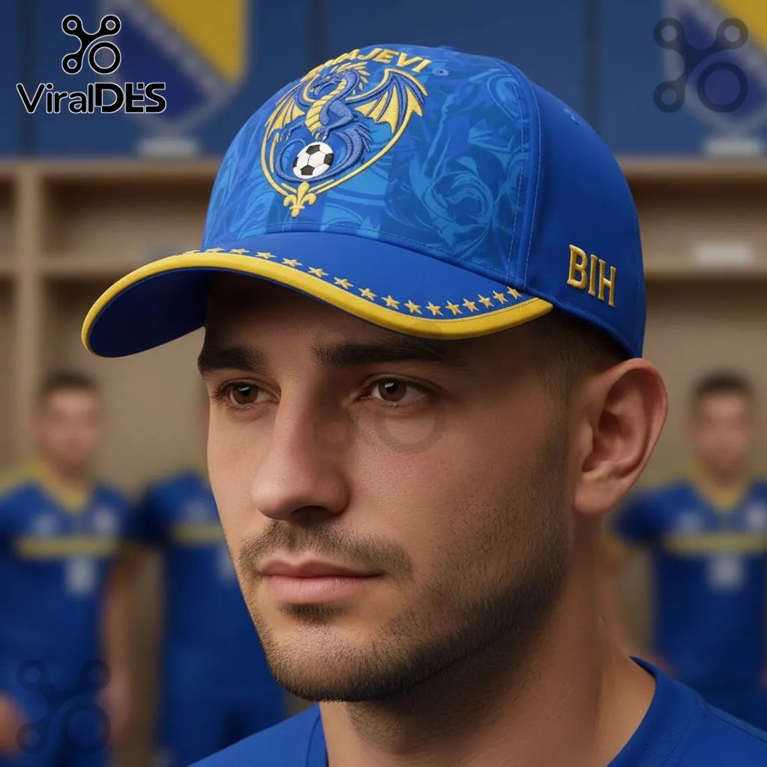 Bosnia Herzegovina Zmajevi Football Dragon Embroidered Premium Baseball Cap