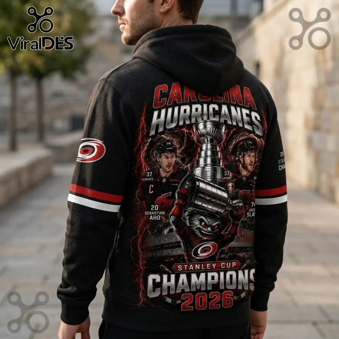Carolina Hurricanes 2026 Stanley Cup Champions Black Pullover Hoodie