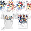 Bluey x USA Patriotic Pals 250 Years of Freedom Shirt