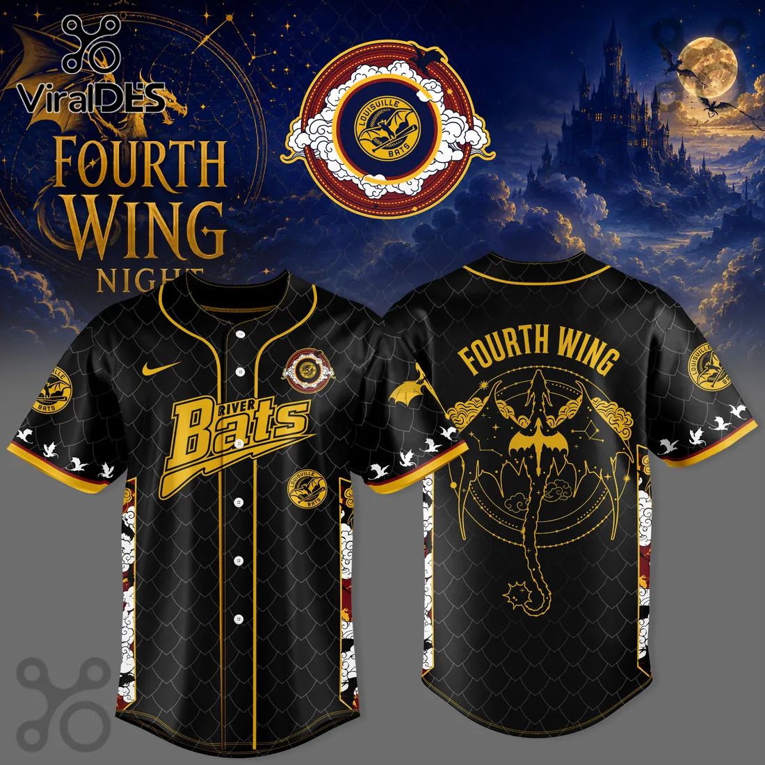 Louisville Bats Fourth Wing 2026 Edition Baseball Jersey