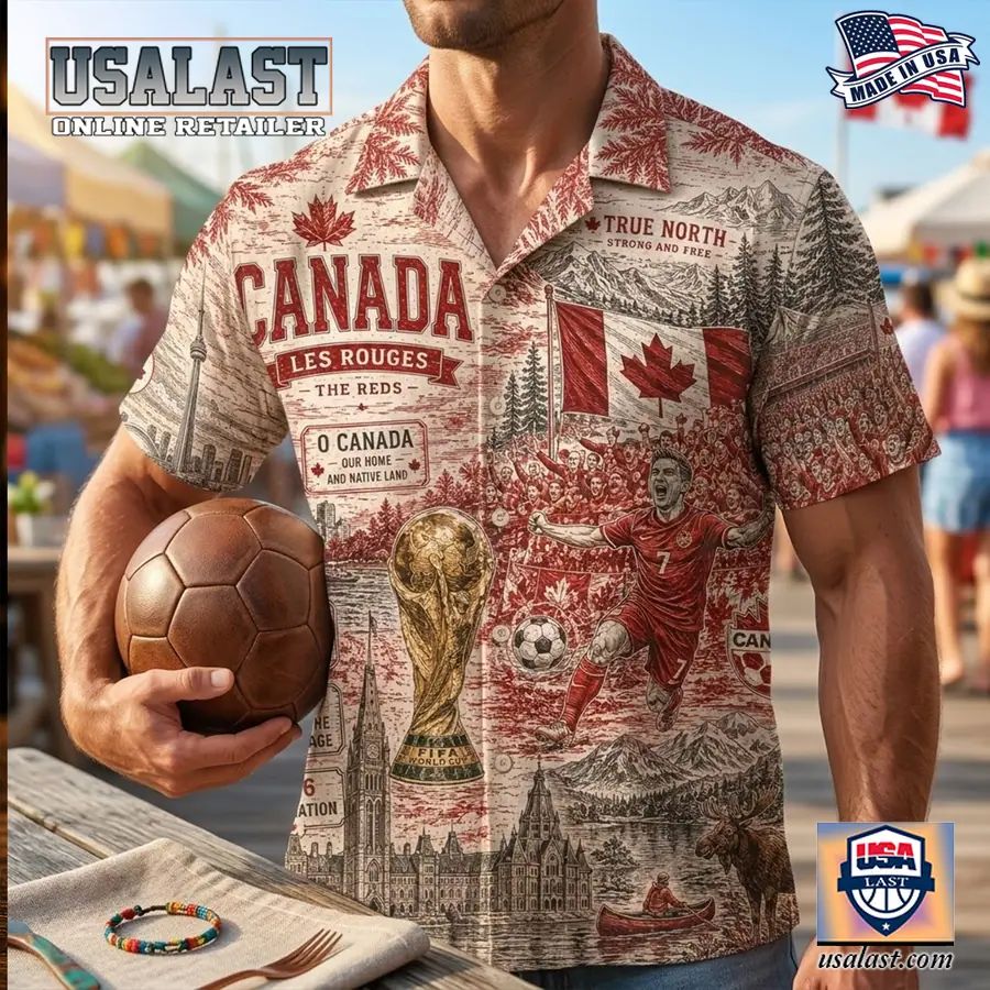 Canada World Cup 2026 Tropical Hawaiian Shirt