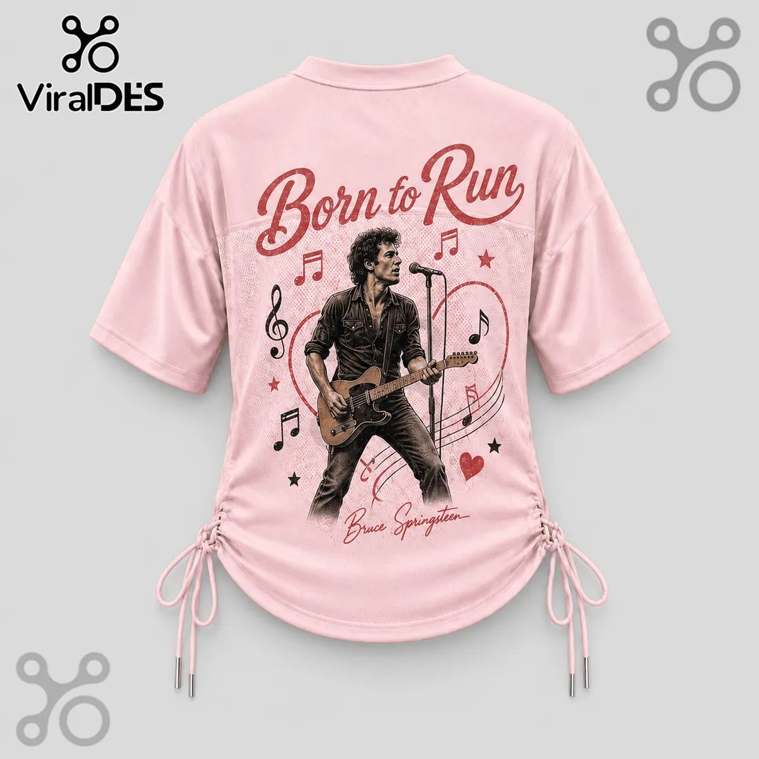 Bruce Springsteen Born to Run Pink Lace-Up Jersey