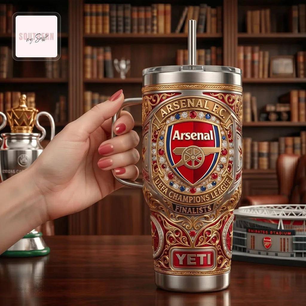 YETI Arsenal FC UEFA Champions League Finalists Premium 40oz With Handle Tumbler