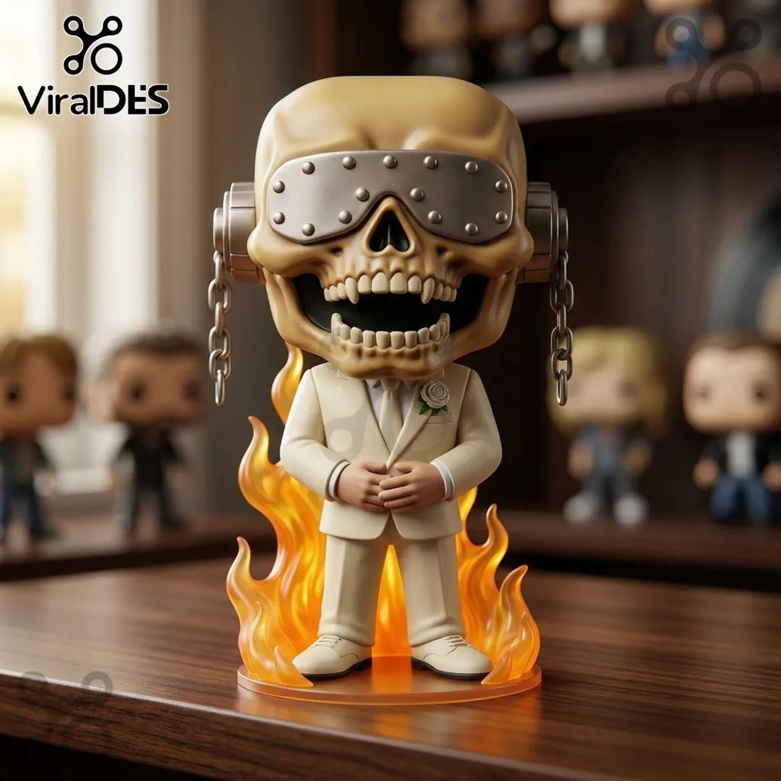 Funko Pop Rocks Megadeth Vic Rattlehead Wedding Suit Sculpted Vinyl Figure