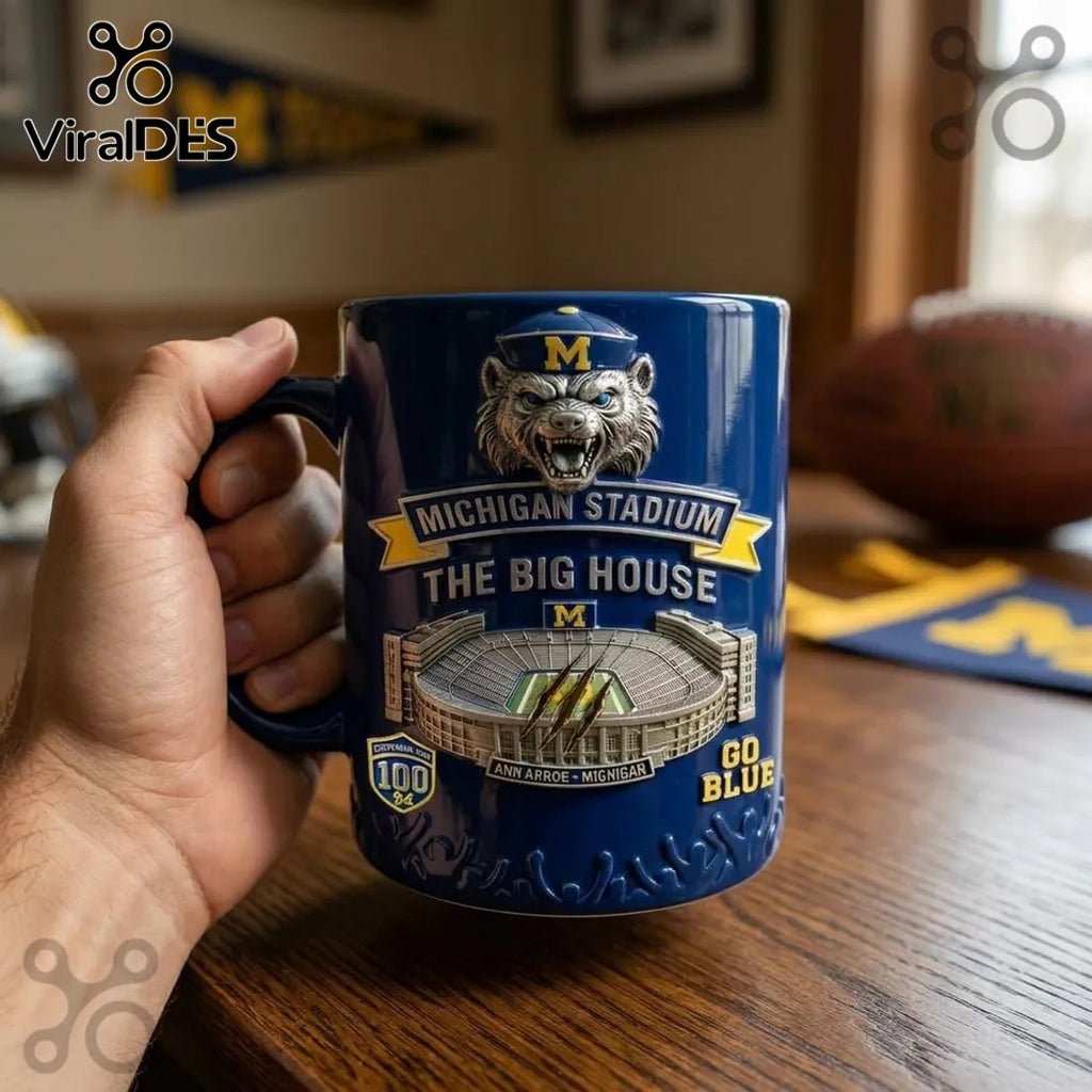 Michigan Wolverines The Big House Stadium Coffee Mug
