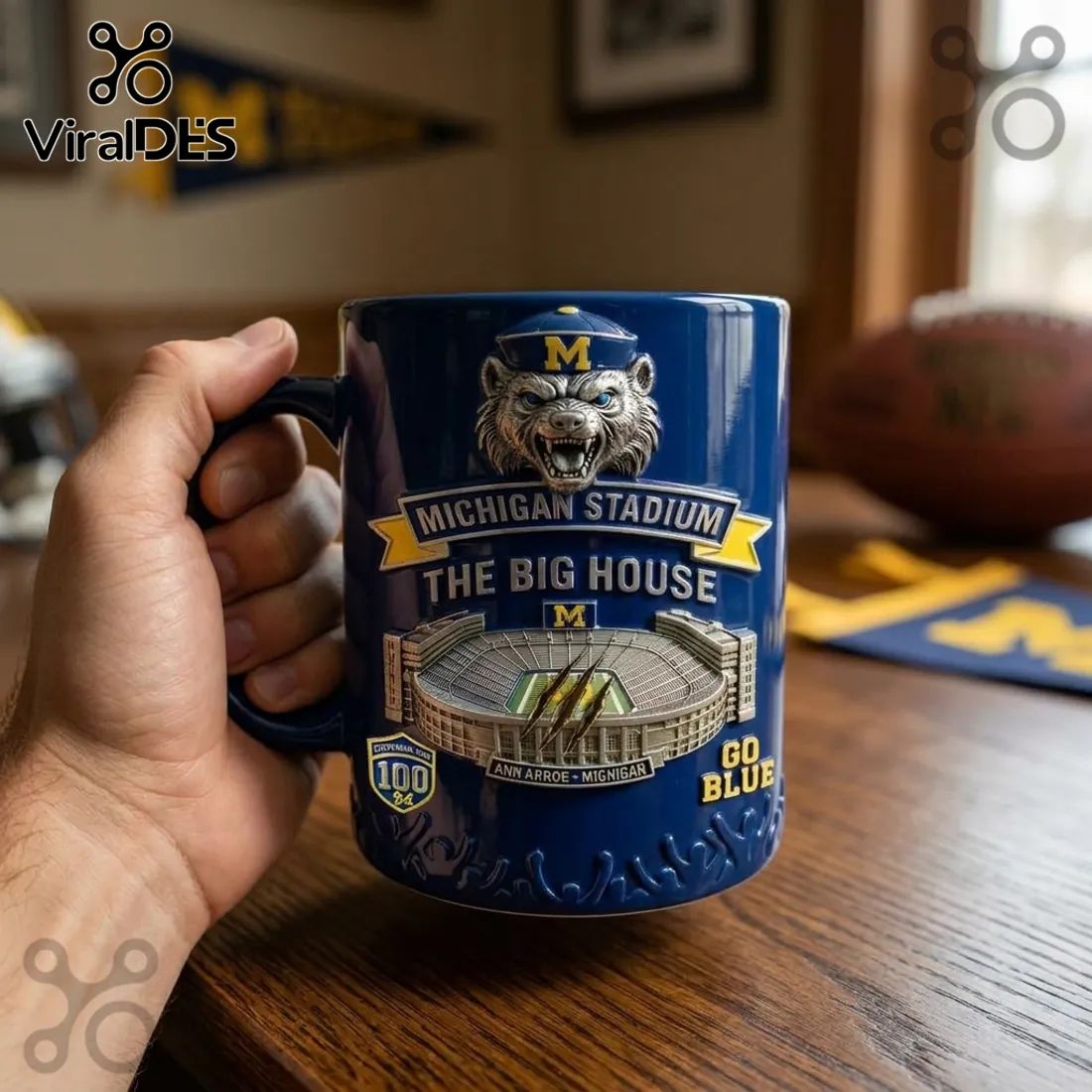 Michigan Wolverines The Big House Stadium Coffee Mug